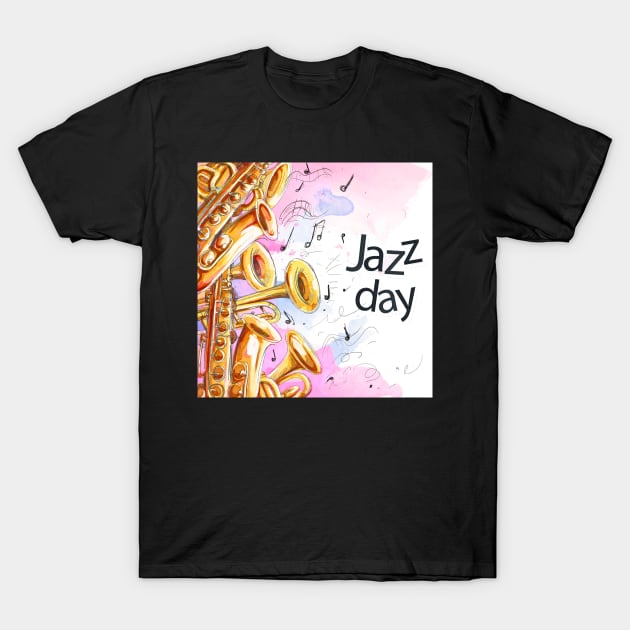 Jazz day T-Shirt by Mako Design 